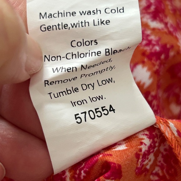 BTFBM Short Sleeve Mock Neck Ruffle Summer Print Boho Top, Size S - Picture 12 of 13